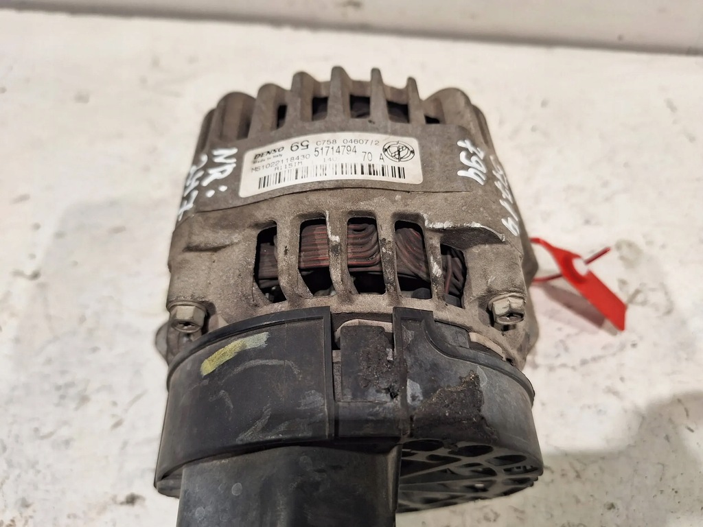 фото №5, Генератор denso 51714794 14v 70a fiat panda ii 1.2 8v 69km 03-