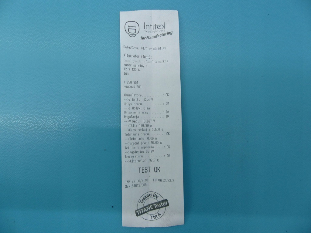 фото №6, Test генератор peugeot 301 9801895380 1.6 16v