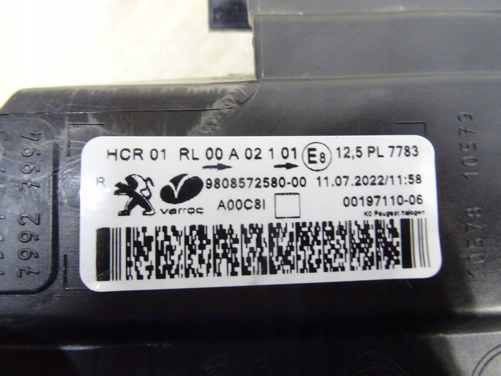 фото №11, 9808572580-00 лампа передня права peugeot expert iii traveller 16- europa