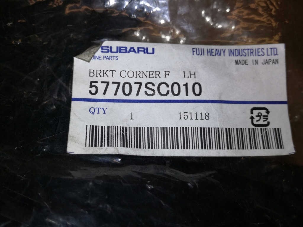 фото №1, Nowe кронштейн фара ліва subaru 57707sc010