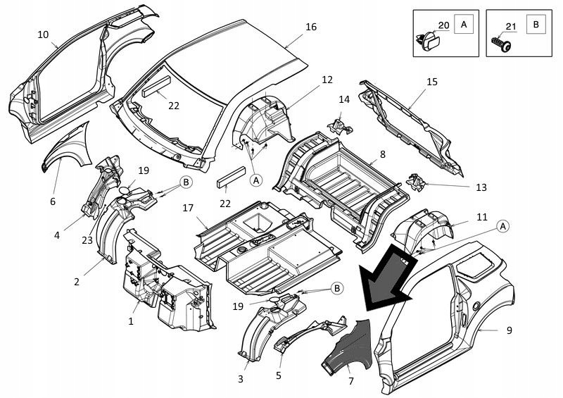 фото №1, Крила перед лівий ligier js50 szary темний org.