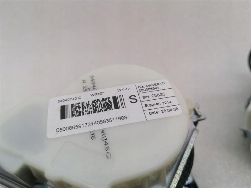 фото №6, Maserati granturismo m145 передняя часть seat belt set 80086591