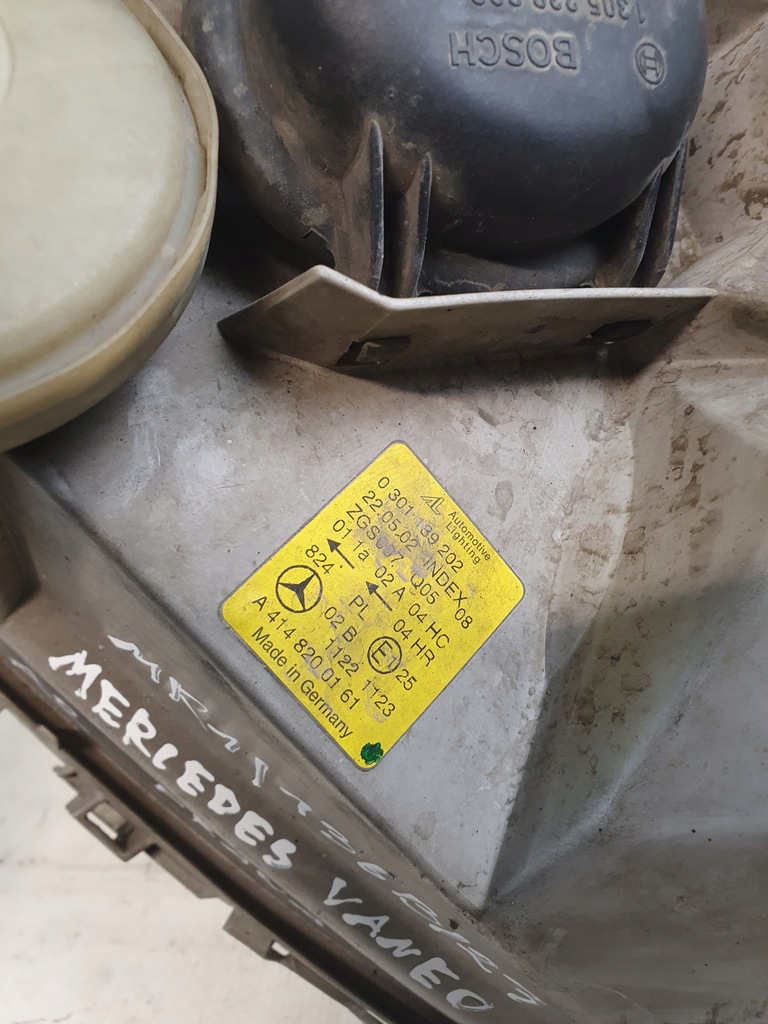 фото №12, Лампа правый перед mercedes vaneo w414 01-05r.