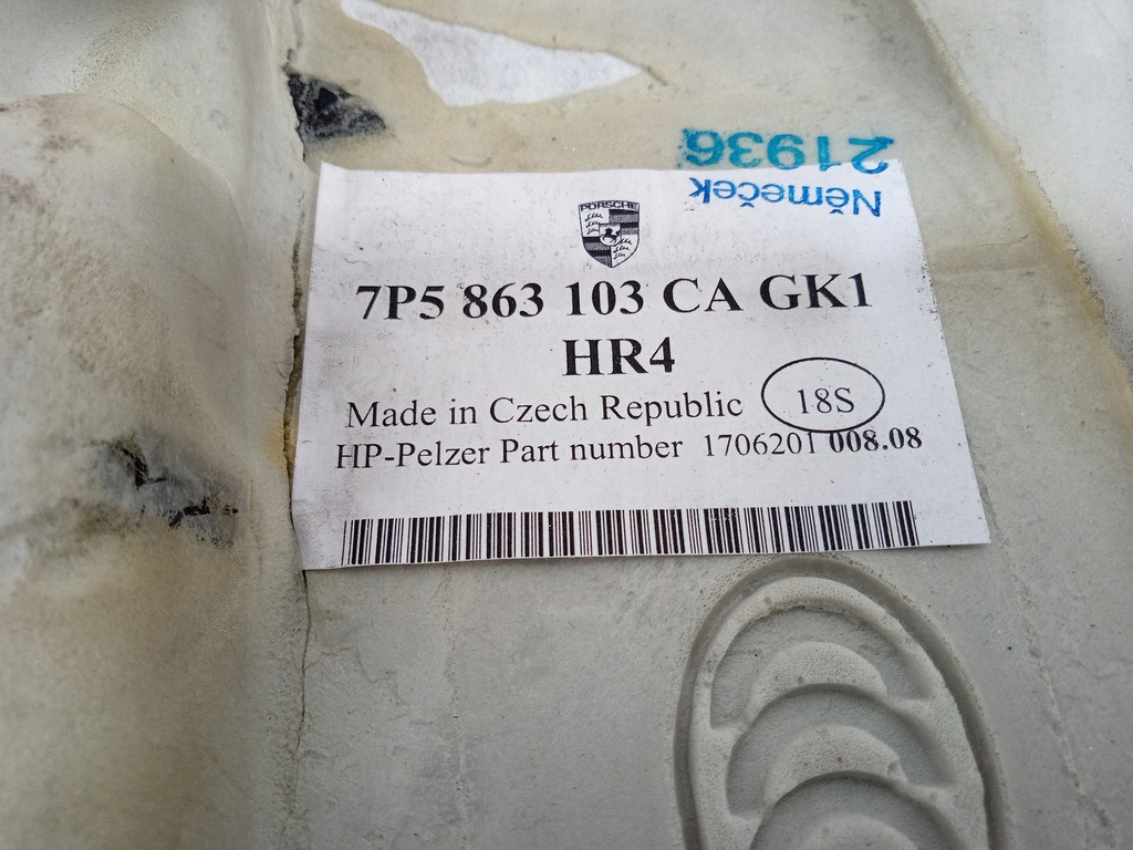 фото №9, Porsche cayenne ii 7p5 килимок обшивка лівий перед