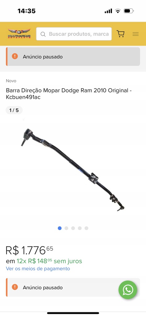 фото №5, Dodge ram 2010 тяга кермовий наконечник kcbuen491ac