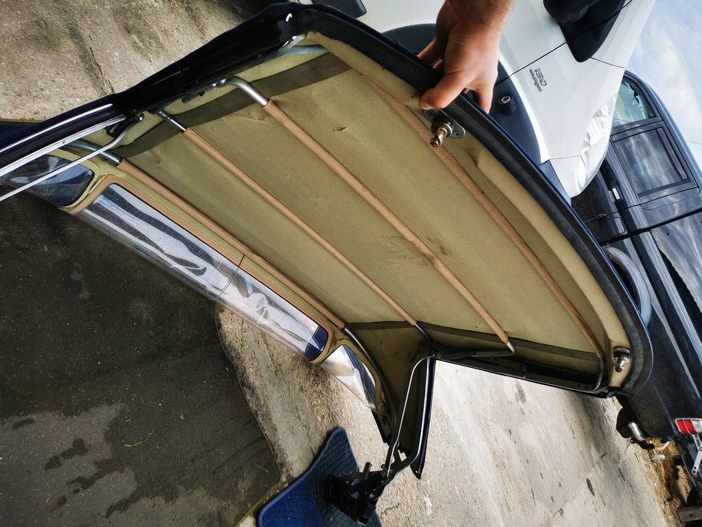 фото №14, Крыша мягкая крыша мягкий крыша niebieski каркас granatowy mercedes r107 sl107