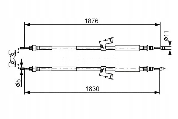 фото №1, Bosch трос гальма ручного volvo задня s40 v50 04-