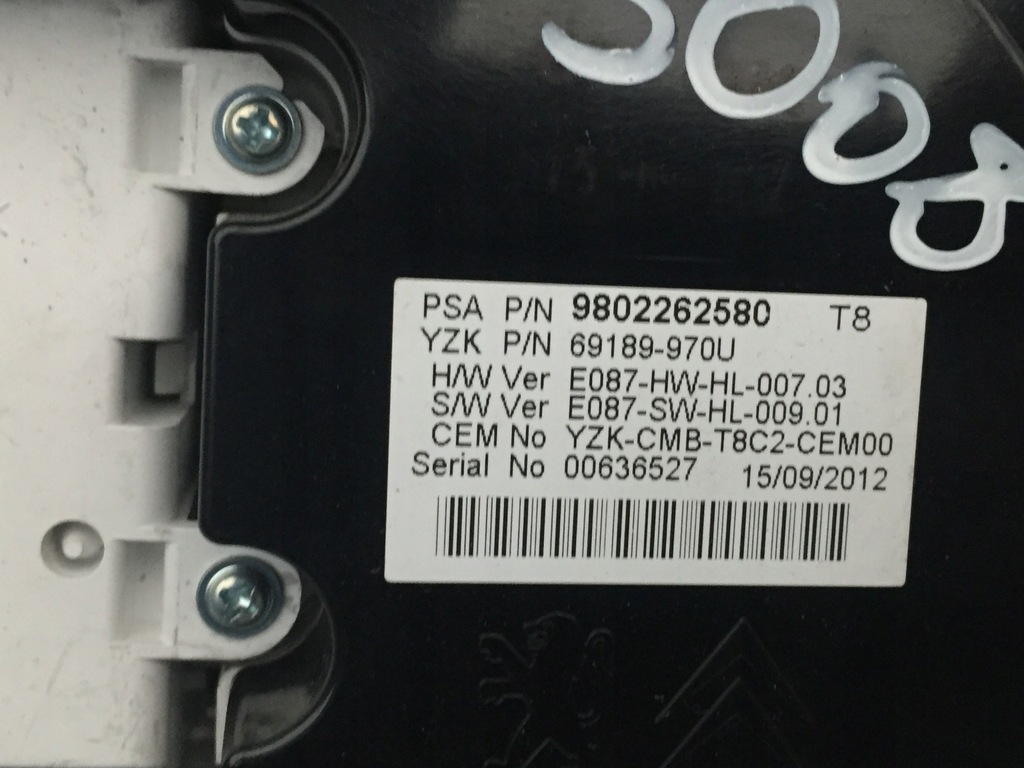 фото №7, Peugeot 5008 i 2009- приборная панель счетчик w милях 9677785180 9802262580