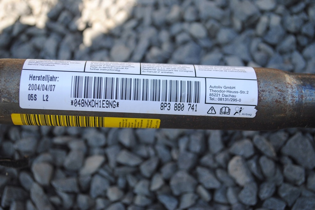 фото №5, Шторка безпеки подушка безпеки ліва 8p3880741 audi a3 8p 3 двері