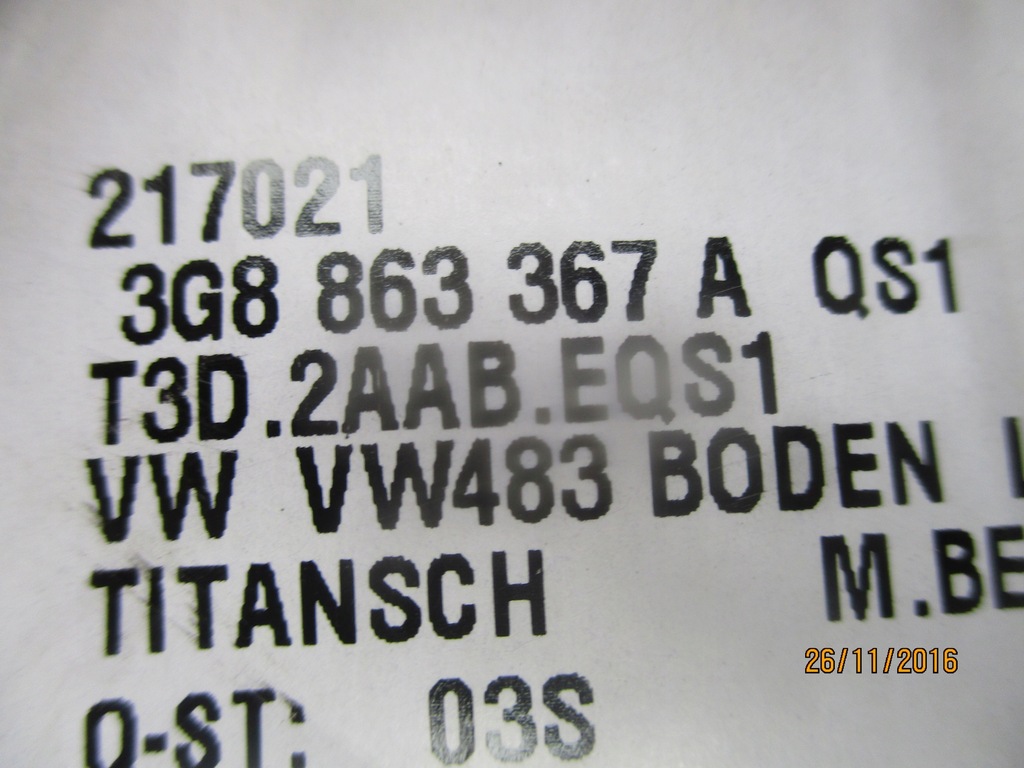 фото №5, Обшивка коврик пол 3g8863367a vw arteon