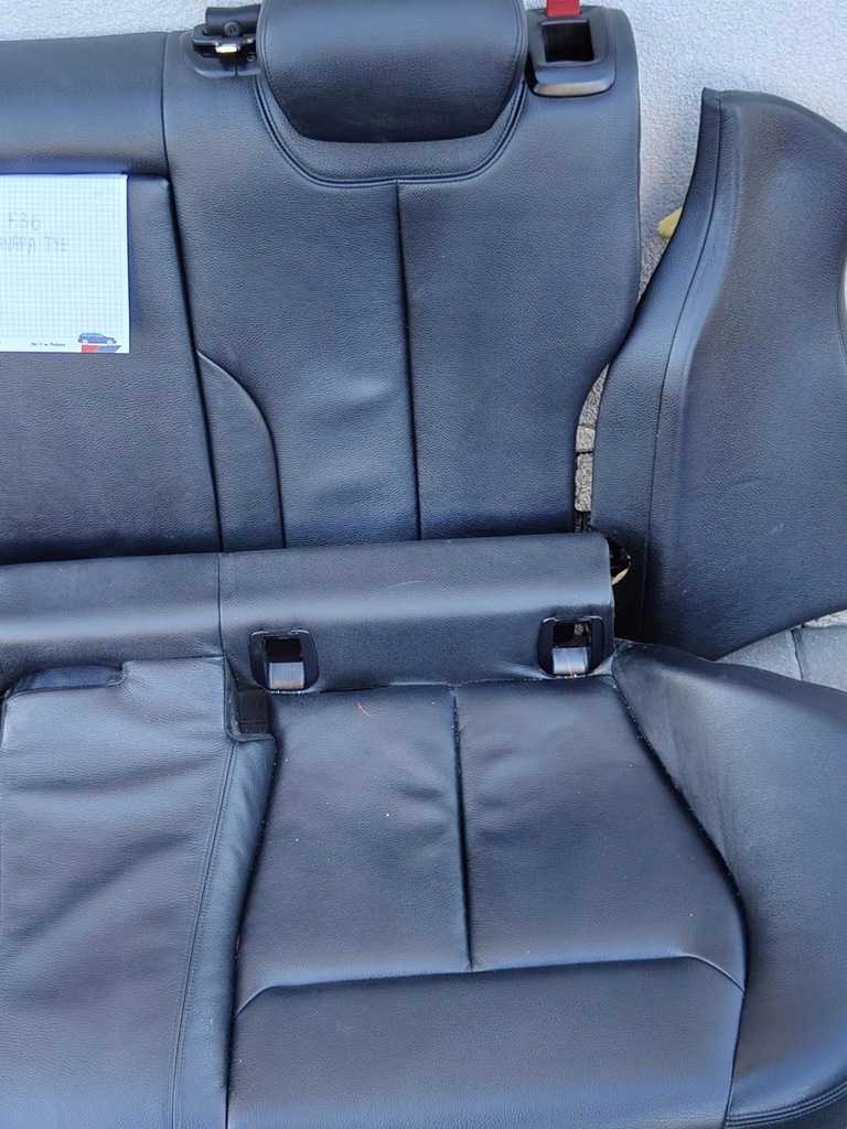 фото №6, Bmw 4 f36 gran coupe 14-17 заднее сиденье задняя czarna кожа kpl