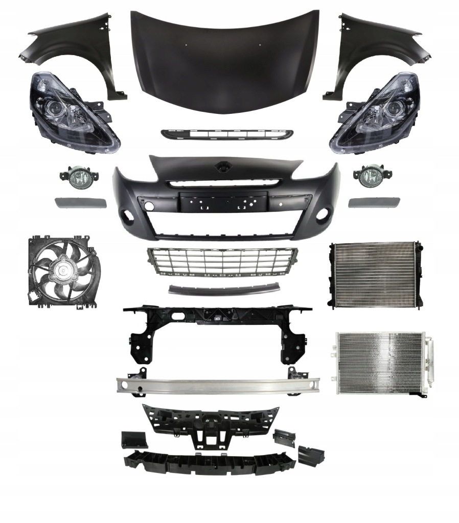 фото №1, Renault clio iii 09-14 перед капот бампер pas