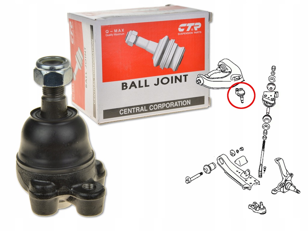 фото №1, Шаровая опора рычага верхнего cbm-13 ctr