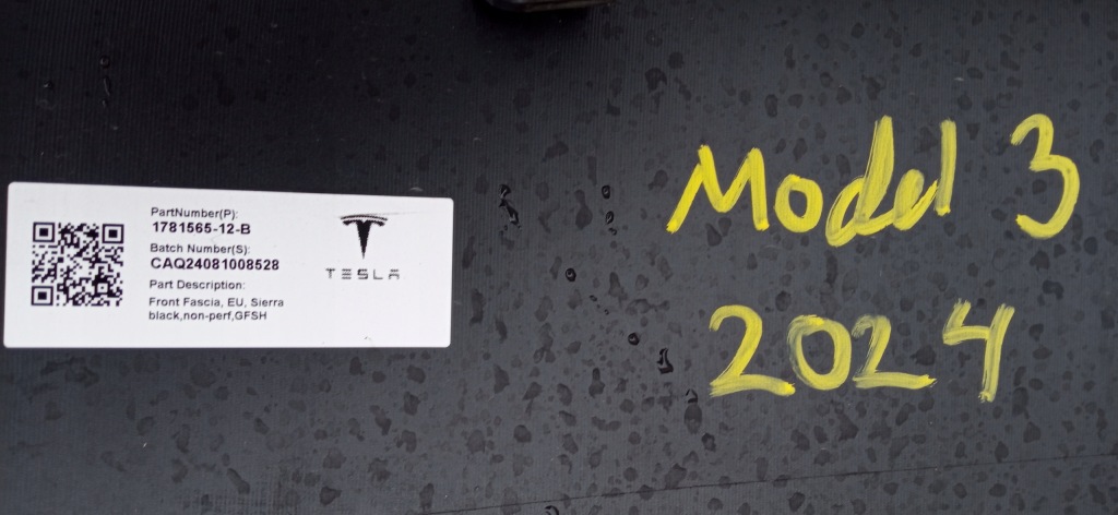 Tesla model 3 iii m3h рестайлинг  highland 23- бампер перед передний 1781565-12-b Недорого