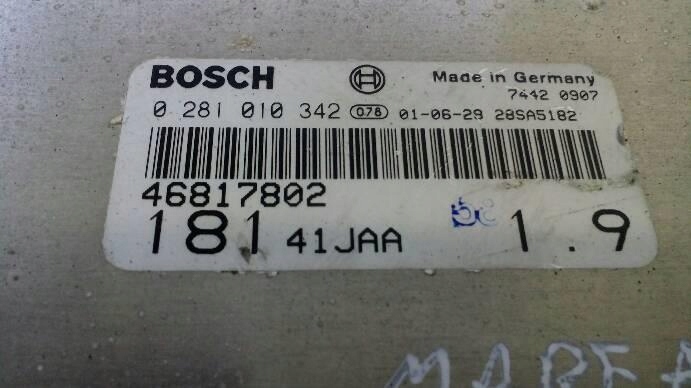 фото №8, Блок керування двигун fiat marea 1,9 jtd 2000r.0281010342