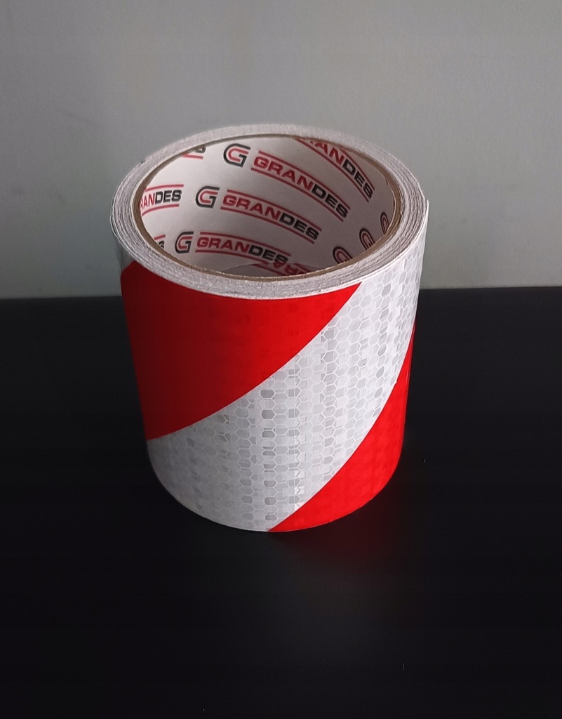 фото №11, Стрічка samoprzylepna попереджувальна плівка відбиваюча pryzmatyczna 100mm 5m