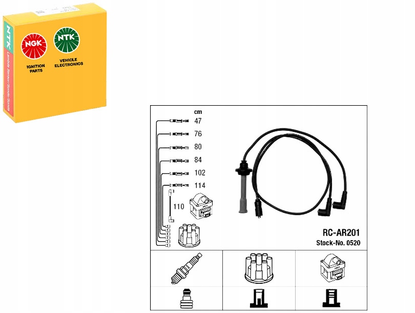 фото №1, Ngk провода зажигания alfa romeo 75 2.5 v6 162.b
