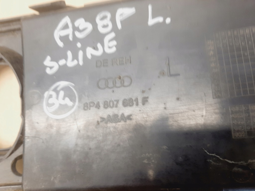 Протитуманна фара + решітка бампера ліва audi a3 8p s-line великий решітка радіатора 2005-2008 в Україні