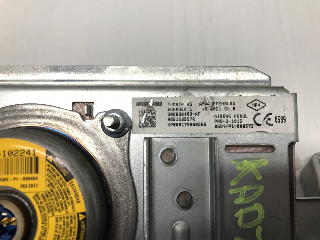 фото №4, Подушка безпеки подушка пасажира 985152557r renault kadjar