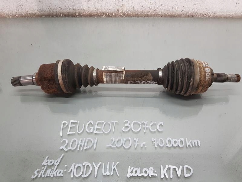 фото №1, Привідний вал ліва peugeot 307 2.0 hdi