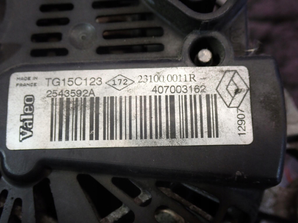 фото №7, Renault laguna iii 3 07- 2,0 16v m4r704 генератор 231000011r 2543592a