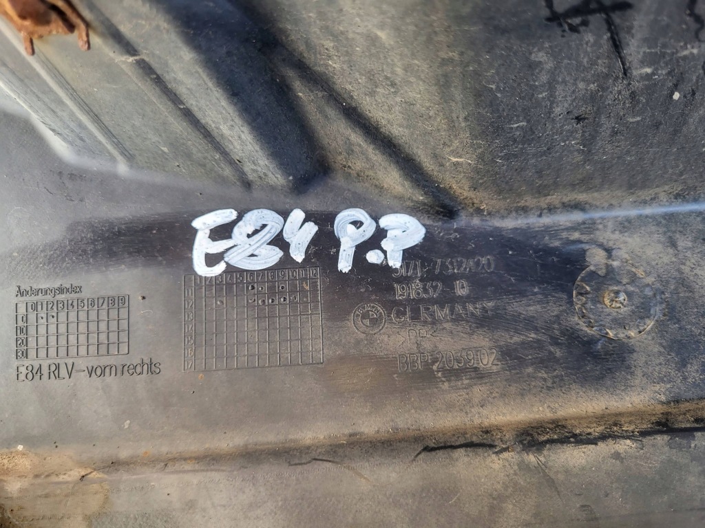 Подкрылок передние правое часть задняя bmw x1 e84 7312420 с Разборки