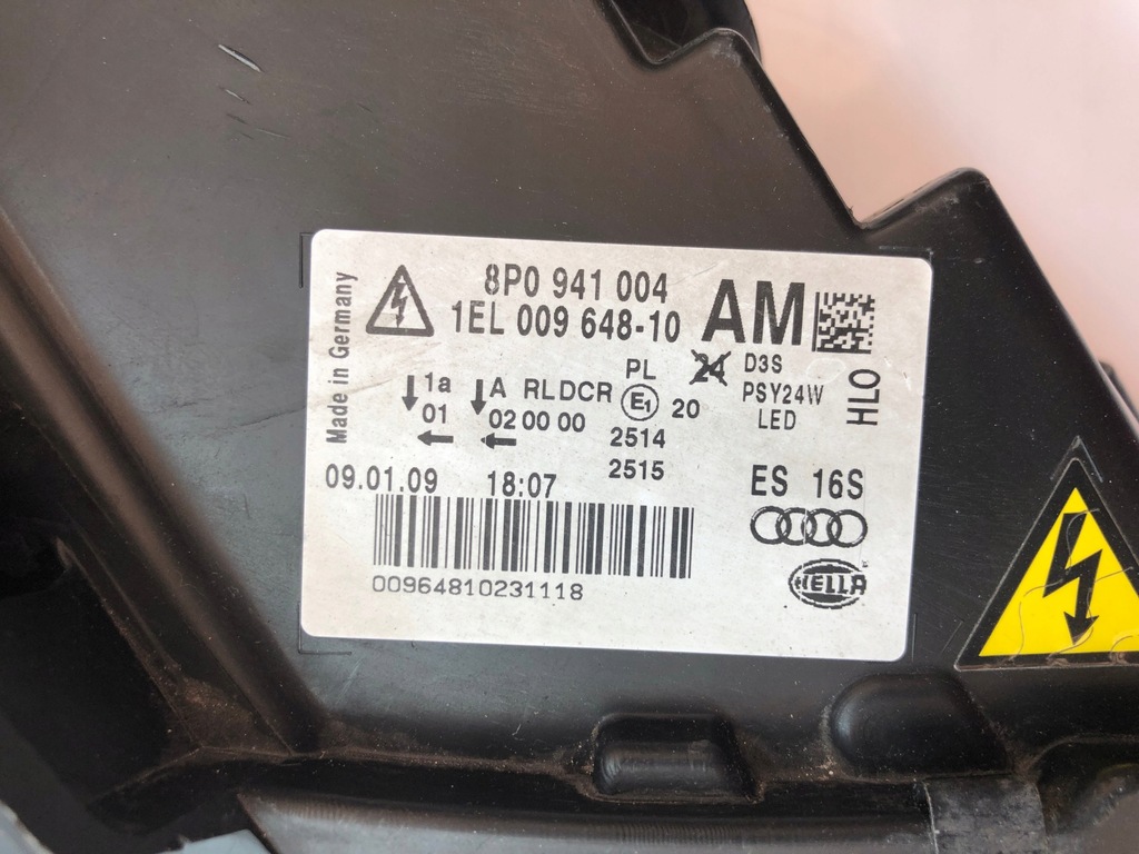 фото №8, Фара audi a3 8p lift правая