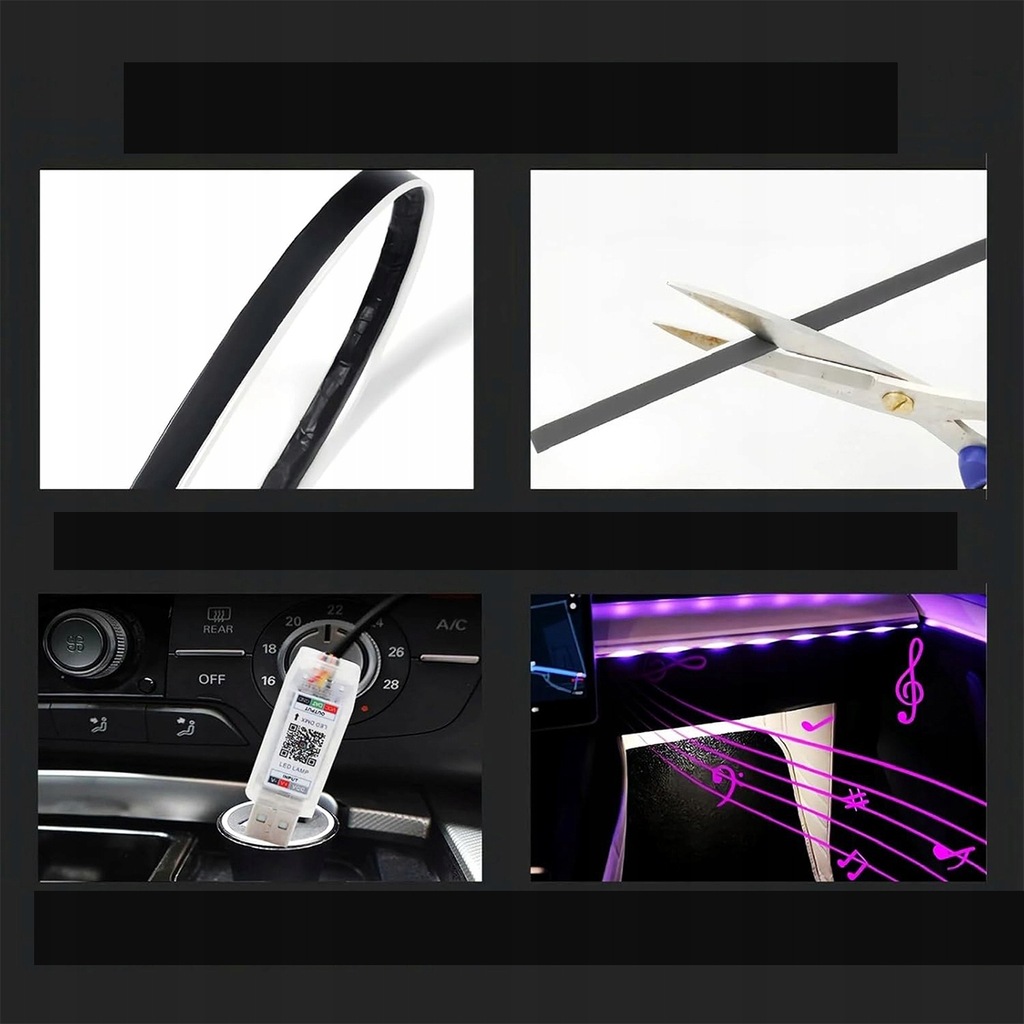 фото №9, Лента световая led 11m, лента световая rgb do освещение автомобильный