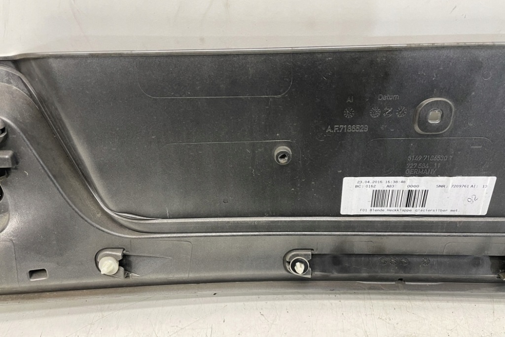 фото №14, Оздоблення кришки багажника bmw 7 f01, f02 7186530 3.0l дизель 190kw