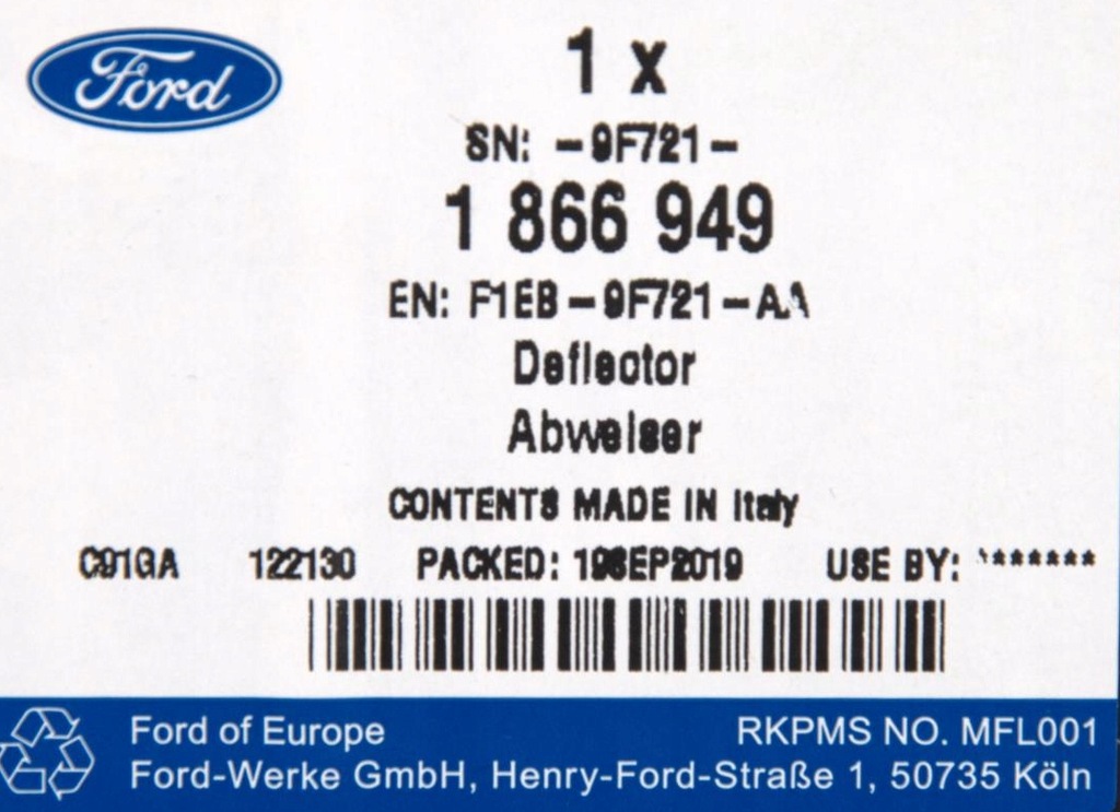 фото №7, Воздуховод воздуха верхний ford focus mk3 2014- 1866949 _ f1eb-9f721-aa