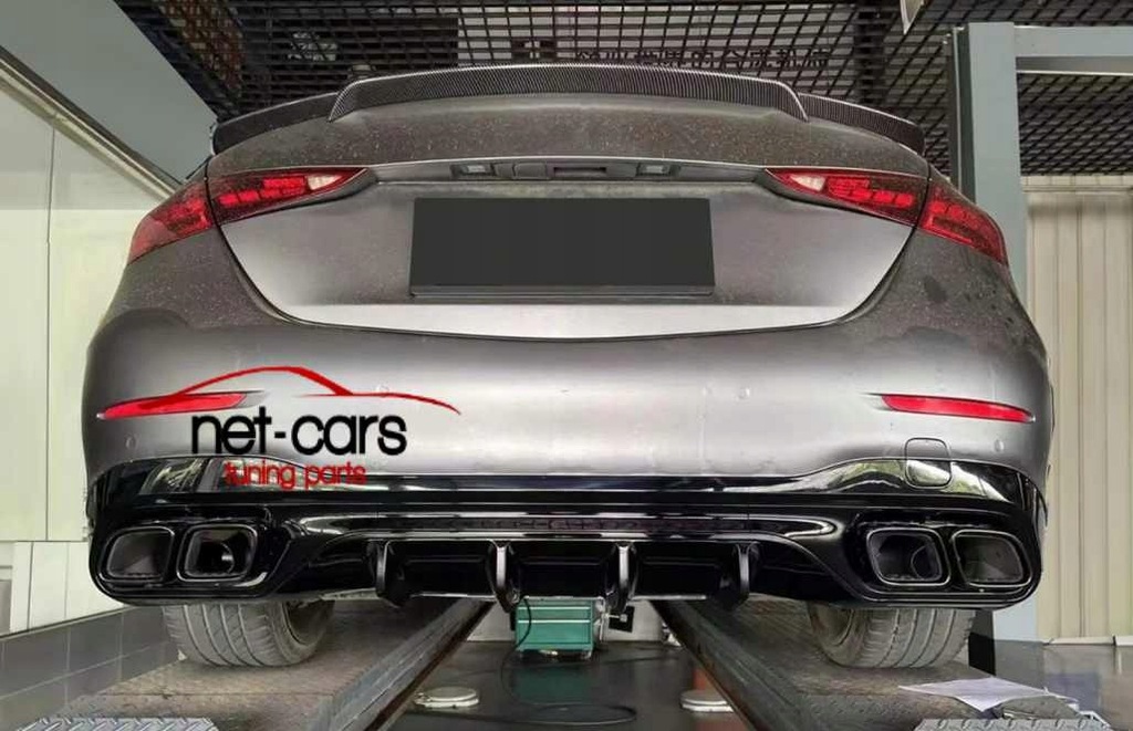 фото №10, Диффузор спойлер mercedes c w206 s206 20- c63 amg чёрный блеск насадки b