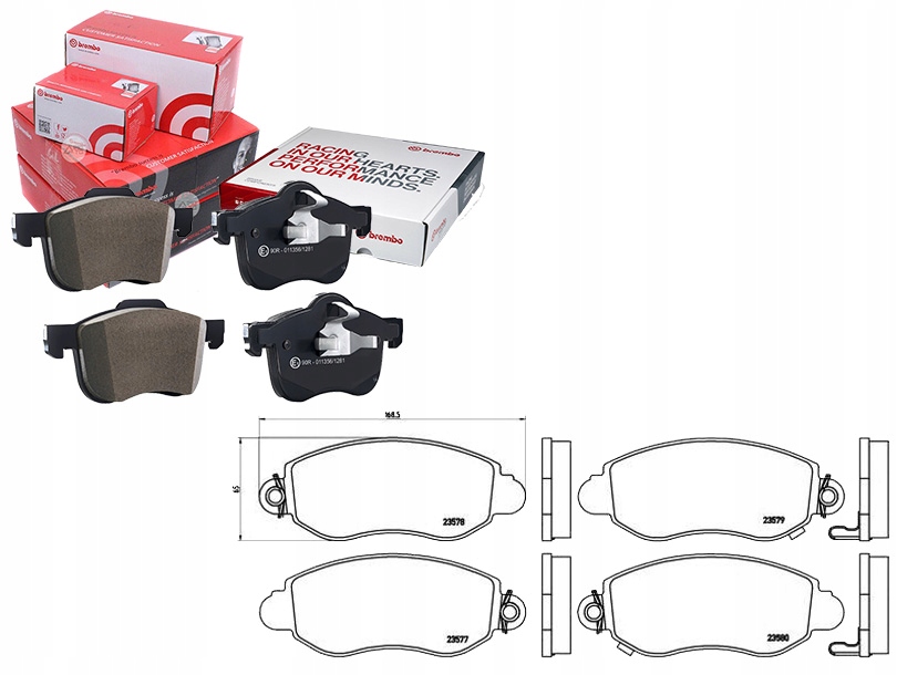 Купить Комплект тормозных колодок тормозных brembo 1465166 1415166