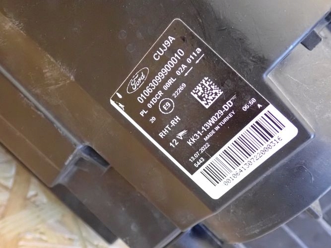 фото №9, Ford transit mk8 viii bi-xenon led фара правый лампа kk31-13w029-dd