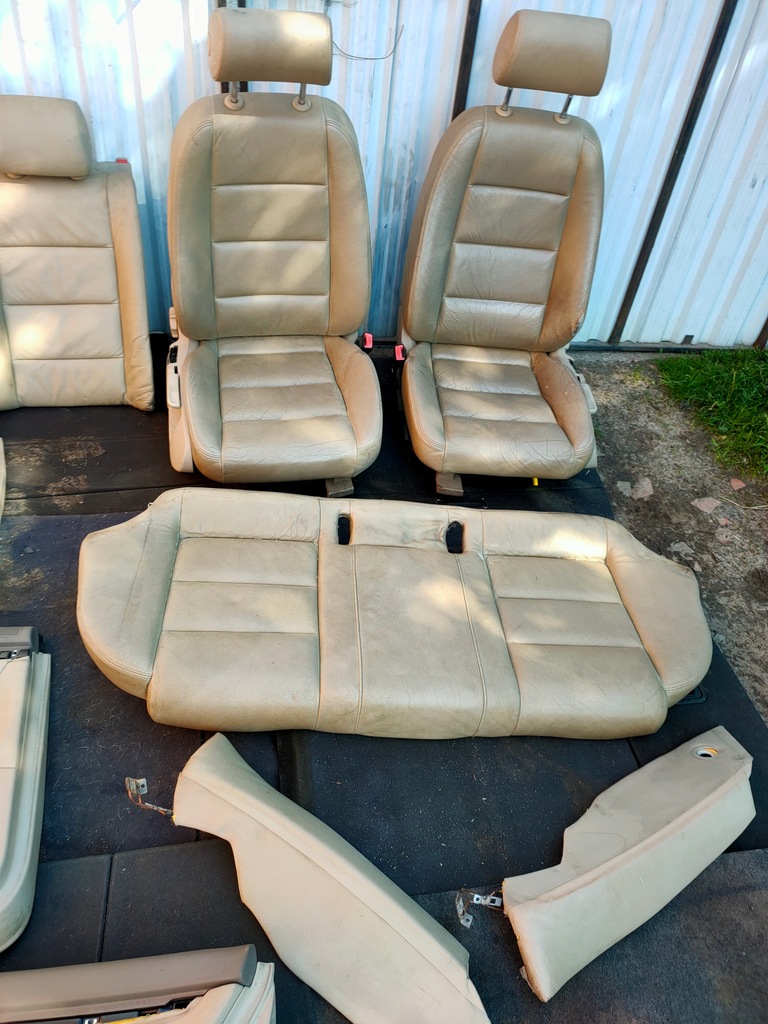 фото №16, Сидіння заднє сидіння audi a4 b6 шкіра beż + обшивки