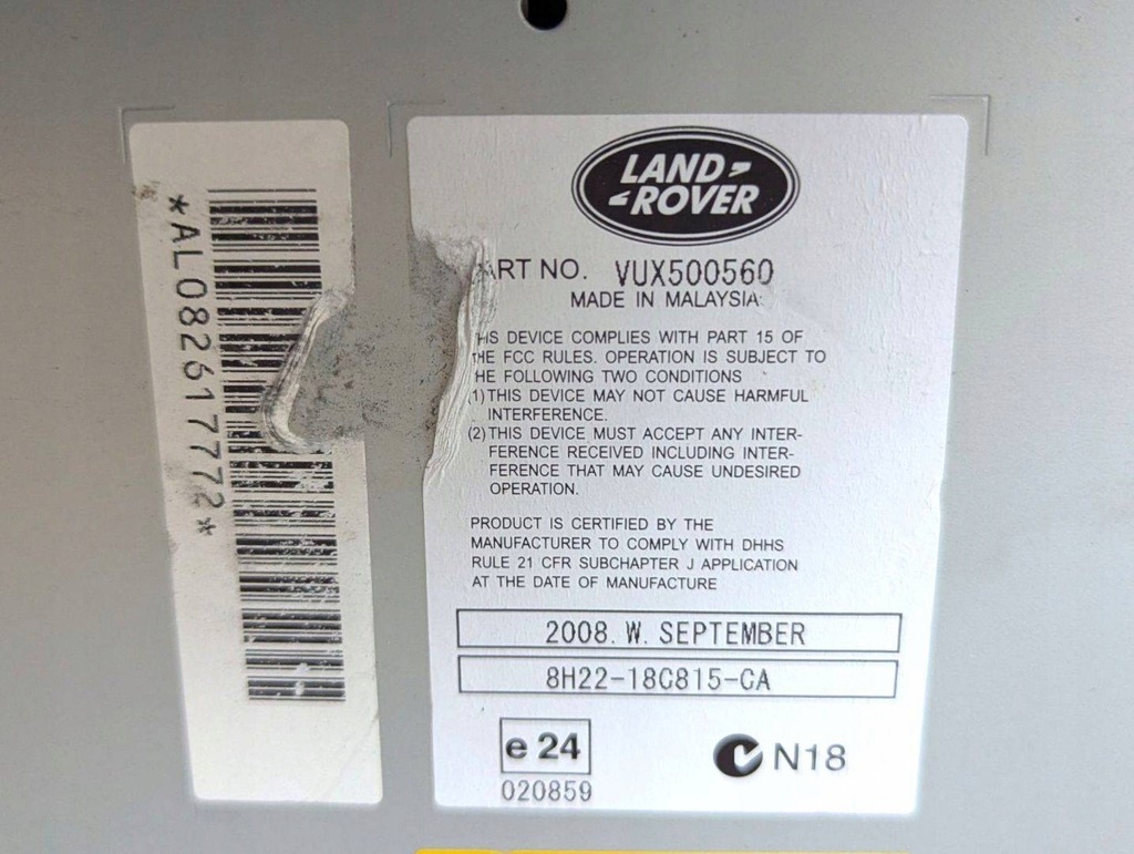 фото №7, Радіо автомобільні land rover discovery 3 l319 2009 vux500560