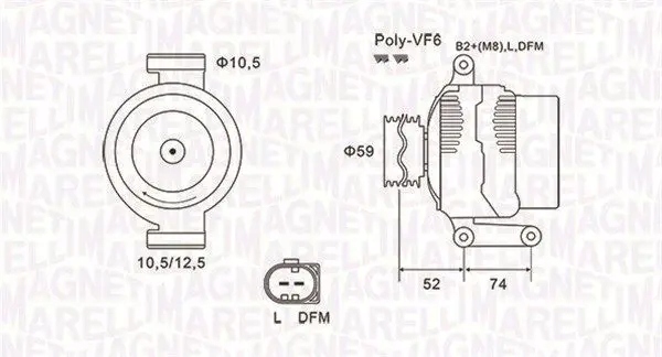 Генератор 063731928010 magneti marelli citroen Ціна