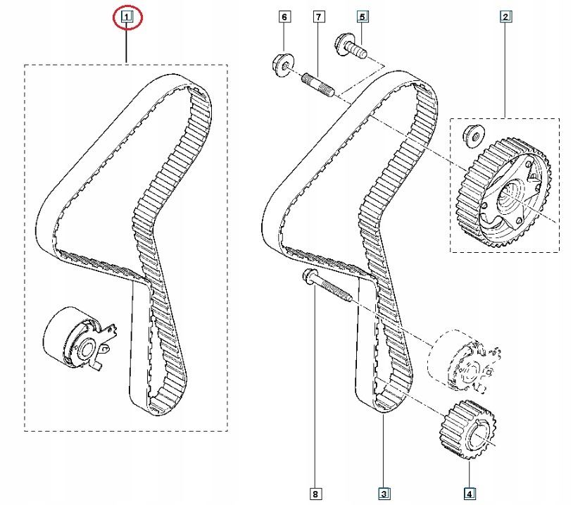фото №15, Грм kpl dacia 1.5 blue dci dokker duster lodgy logan ii sandero ii oryg