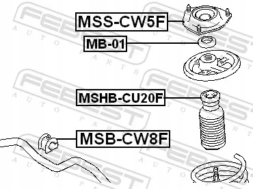 Кронштейн амортизатора перед mss-cw5f febest Ціна