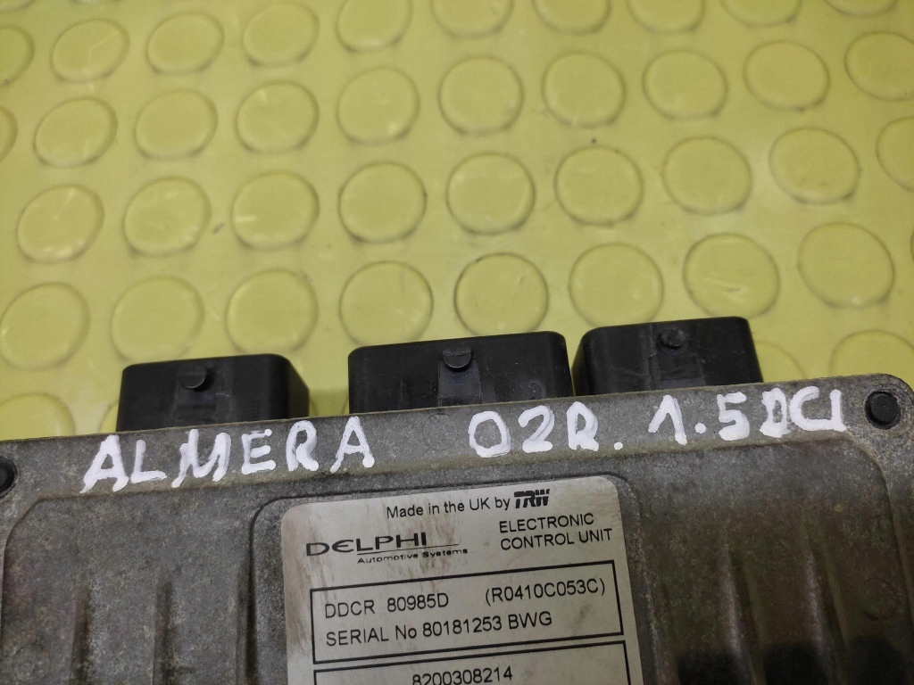 фото №5, Nissan almera n16 1.5 dci блок управления двигателя 8200308214