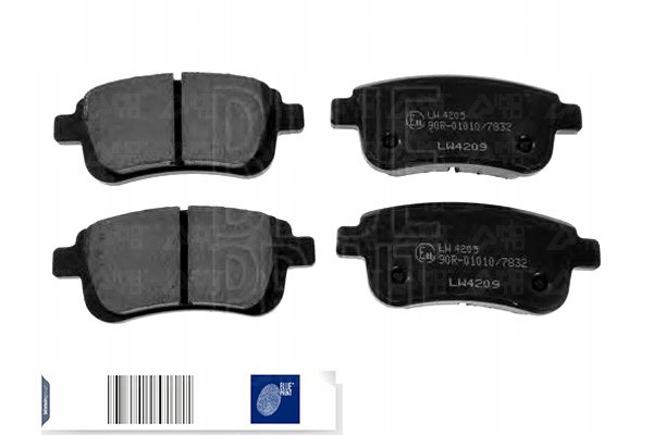 фото №1, Blue print тормозные колодки тормозные задняя renault clio v gra