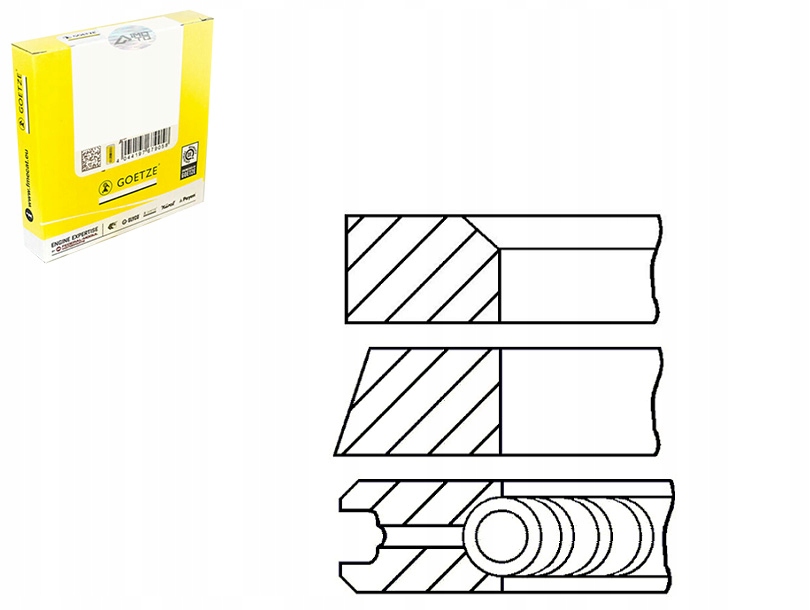 фото №1, 93 std 1.5-2-2 набір кілець поршня ford ranger mazda b-serie