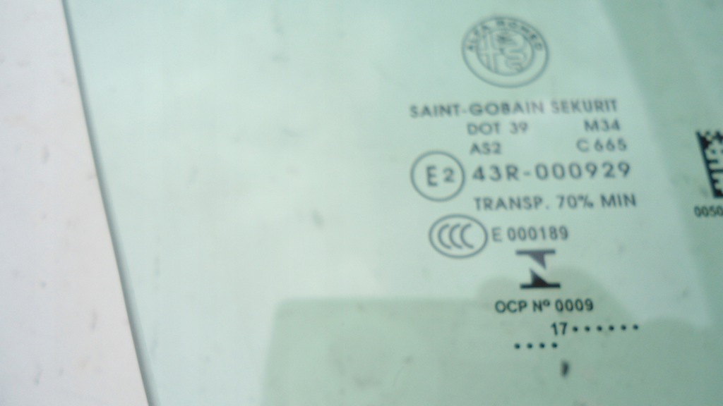 фото №2, Скло двері права перед alfa romeo stelvio 2017 rok