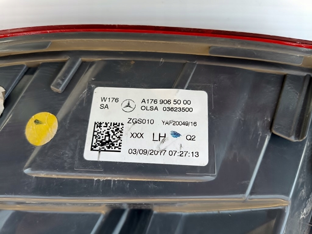 фото №5, Mercedes a-klasa w176 lift лампа задняя задняя левая a1769065000