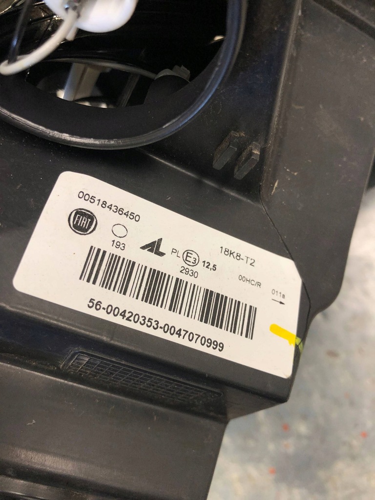 фото №7, Лампа левый перед fiat panda iii 00518436450