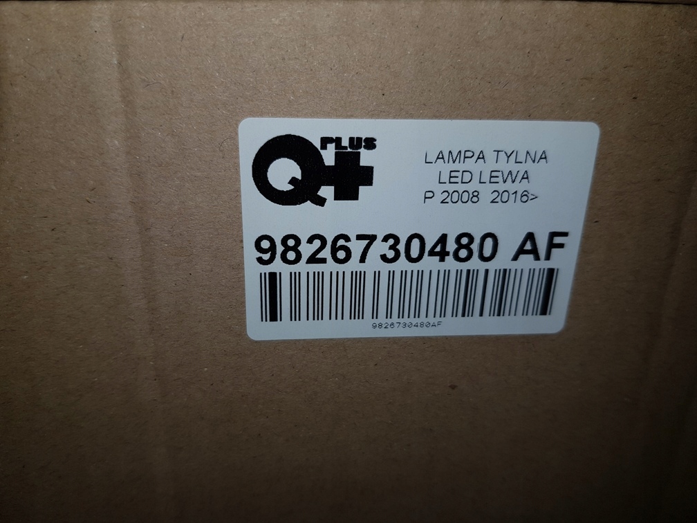 фото №14, Nowa лампа задняя peugeot 2008 led левая 9826730480