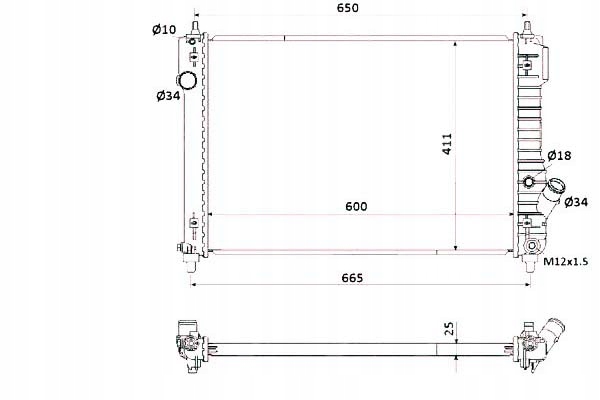 фото №1, Nrf радиатор wody chevrolet aveo хэтчбек 1.4 t
