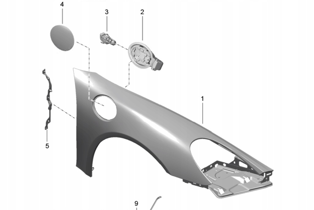 фото №7, Porsche 911 991 передний левый кронштейн крыла 99150355700 новый оригинальный