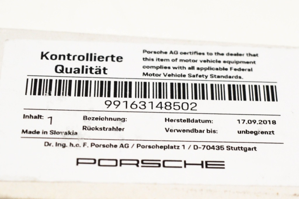 фото №6, Porsche 911 991 бампер задній лівий відбивач 9p1945105 новий