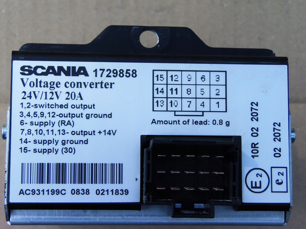 фото №7, Перетворювач напруги 1729858 scania r xpi 400 440