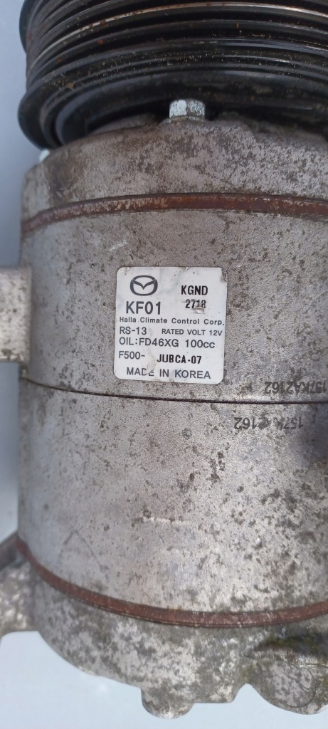 фото №3, Компресор кондиціонера mazda 6 2.2d f500-jubca-07